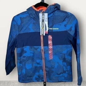 NWT ~ FREE COUNTY JACKETS ~ SIZES 4 THRU 10/12 FOR KIDS ~ BLUE CAMO & ORANGE